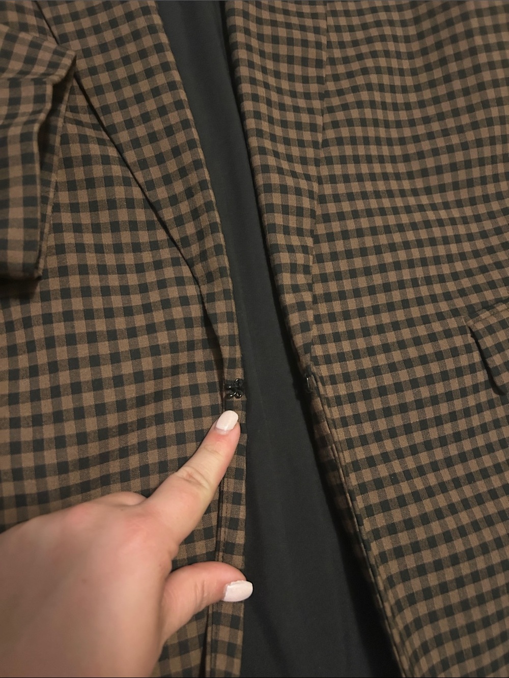 Gianni bini Brown and Black Gingham Blazer - Picture 4 of 5